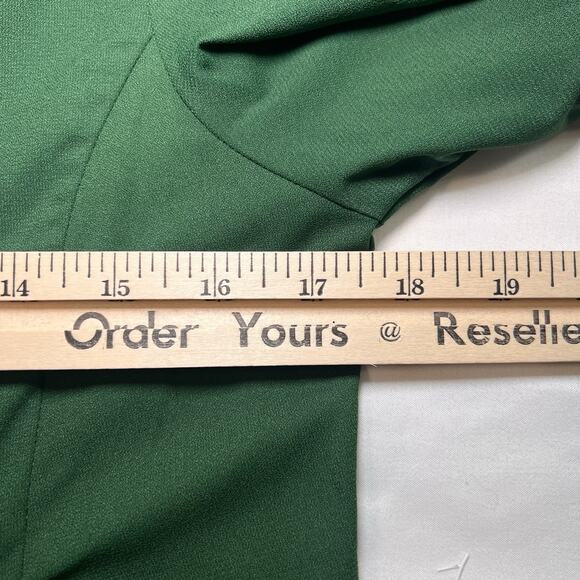 Tuckernuck Pomander Place Kenzo Dress Size S Hunter Green Crepe V Neck Tiered - Picture 9 of 16